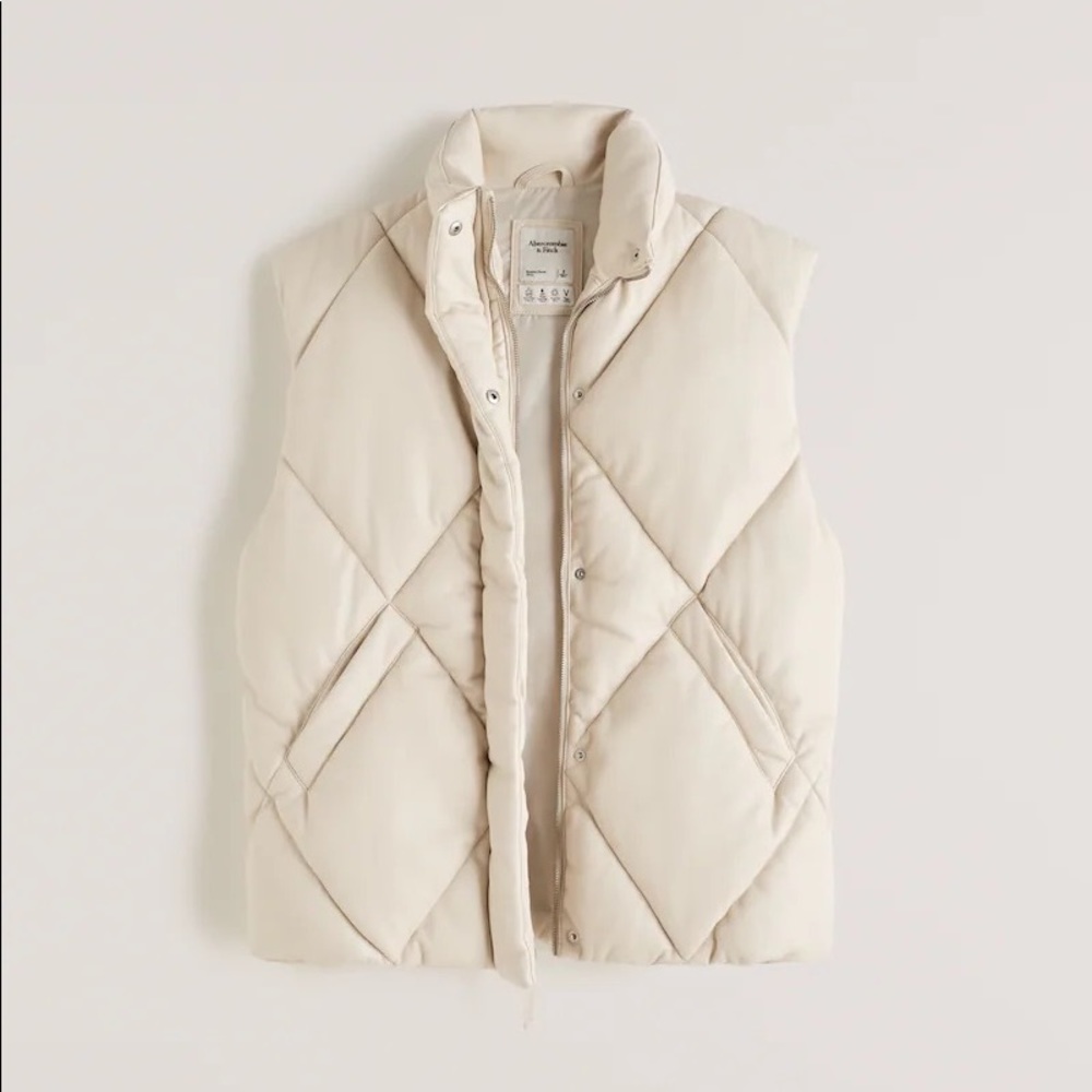 A&F oversized vegan leather vest